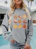 Suéter Redondo con Estampado de Calabaza Nuevo Europeo y Americano de Comercio Exterior para Hombres y Mujeres talla extra Suéter Casual Holgado