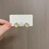 Aretes de Tachuela Cuadrados Geométricos de Pedrería Ojo de Gato, Estilo Francés Suave y Fresco, Pendientes de Moda con Diseño de Nicho Simple