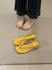Sandalias de Tanga Sencillas Estilo Coreano para Mujer, Nuevo Modelo Verano 2026, Tira Fina, Sin Cierre, Tacón Grueso, Chanclas Versátiles de Verano para Mujer