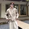 Camisa Tendência Falsa de Duas Peças para Homens com Design Old Money de Alto Padrão, Estiloso, Versátil e Casual, Apresentando Gola Lapela e Mangas Longas