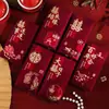 Sobre Rojo de Boda Peonía Rosa de Alto Grado Repujado Mil Yuanes Estampado en Caliente Carácter Alegre Bolsa de Sobre Rojo Regalo de Boda Bolsa de Sobre Rojo