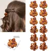 Set Lindo Transfronterizo de 12 Piezas de Pinzas Pequeñas de Colores, Pinzas Mágicas para Cola de Caballo Alta, Pinzas de Flor para la Parte Trasera de la Cabeza de Mujer, Pinzas para el Cabello