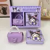 Set de Regalo Caja de Dibujos Animados Sanrio Lindo Cuaderno de PU Pulsera de Perlas Combinación de Accesorios Caja de Regalo para Niñas y Estudiantes