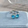 Anel Aberto Borboleta de Pedra Colorida Zircônia Luxo Acessível Super Fada Nicho High-End Totalmente Cravejado Doce e Cool Elegante Anel Empilhável para Mulheres