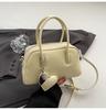 Bolso Bowling Estilo Coreano Retro para Mujer 2026 Nuevo Diseño de Nicho Bolso de Hombro Cruzado Versátil y Elegante