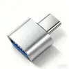 Adaptador OTG Tipo-C de Aleación de Aluminio Convertidor USB para Teléfono Móvil Convertidor USB 2.0 a Micro V8 Android