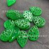 Colgante de Gota de Agua Hueca Verde Seco de Jade Placa de Jade de Cristal Cuentas Sueltas Joyería Hecha a Mano DIY Accesorios para Pendientes Cerámica de Jade