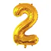 Versión Americana Cuerpo Delgado 32 pulgadas Número Globos de Papel de Aluminio Color Degradado Oro Plata Oro Rosa Globos Numéricos Venta al por Mayor
