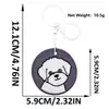 Parches bordados de lindo gato y perro de dibujos animados, parches redondos de animales, accesorios hechos a mano para bolsos, colgantes para llaves