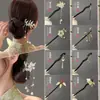 Horquilla con borla de estilo antiguo para mujer, horquilla de alta gama de estilo chino, horquilla de ébano negro, accesorio para el cabello moderno y sencillo