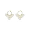 Aretes de Aro con Borla de Perlas Estilo Francés, Pendientes de Moda de Nicho de Alto Temperamento, Nuevos Pendientes Versátiles de Moda al por Mayor para Mujeres
