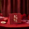 Caixa de Doces para Casamento 2026 com Estampa Dourada Caixa de Presente Feita Sob Medida Caixa de Doces para Feriado com Alça Caixa Vazia Feita Sob Medida para Lembrancinhas