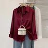 La camisa de satén para mujer de talla grande más vendida de Amazon, camisa de manga larga simple y elegante para la oficina, elegante y con clase