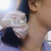 19 Mm Anel de Cabelo de Seda Anel Grande e Pequeno para Intestino 6cm de Largura Joia da Moda Flor de Cabelo Tendão de Borracha Corda de Seda 100% Seda de Amora