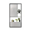 Baño Minimalista Moderno con Mampara de Vidrio Changhong a Media Altura, Separación de Zona Seca y Húmeda de Lujo Ligero, Mampara de Lavabo, Venta Directa de Sala de Estar