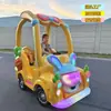 Nuevo modelo del coche de atracciones eléctrico del patito amarillo para niños, con ruedas grandes que se iluminan al escanear, adecuado para puestos exteriores, coche de choque Gabon para padres e hijos