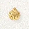 [Serie Oceánica] Exquisitos Colgantes de Acero de Titanio de Caracola, Estrella de Mar, Caballito de Mar, Langosta y Peces Pequeños Accesorios para Collares DIY