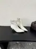 Botines de tacón de aguja puntiagudos adelgazantes versátiles estilo europeo y americano en color blanco, negro y café para adultos, versión coreana, temporada de primavera