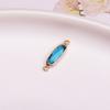Fronteiriço Cobre Banhado a Ouro Luneta Cristal Oval Pingente Duplo Brincos Pendentes Anel Pulseira Colar Acessórios de Joalheria DIY Conectores