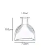 Botella Difusora de Aroma con Forma de Yurta Mongol en Stock 50ml/100ml Botella Difusora de Varillas sin Llama de Vidrio Transparente Botella Cuadrada Recargable