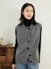 2026 Otoño e Invierno Nuevo Estilo Cachemir Hilo Floral Cuello Redondo Chaleco de Punto Cárdigan Sin Mangas Suave Cálido Chaleco Top