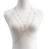 Sexy Body Chain Estilo Europeu e Americano Sexy Bikini Acessórios Colar 100 Têxteis Trendy Flash Diamond Chest Chain Bra Chest Chain