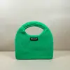 Bolso de Punto con Patrón de Diamantes, Bolso de Mano Tejido Fly-Knit Personalizado para Mujer, Bolso de Mano de Hilo de Invierno, Bolso Portátil, Estilo Nicho Coreano