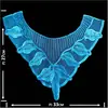 Directo de fábrica poliéster cuello ligero cuello de encaje bordado accesorios de ropa bordado costura a mano pegatinas de tela