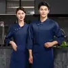 Ropa de trabajo de chef, manga larga, unisex, para otoño e invierno, duradera y transpirable, adecuada para personal de catering, hotel, restaurante y cocina