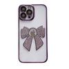 Para iPhone14 vem com película de lente capa de celular sem logotipo laço de diamante Apple 13 galvanoplastia tudo incluído capa macia