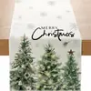 2026 Nova Passadeira de Mesa de Linho de Natal da Amazon Decoração de Festa ao Ar Livre Festival de Inverno Toalha de Mesa Jogo Americano Personalizado