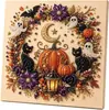 Pintura de Diamantes Transfronteriza Más Vendida Calabaza de Halloween Pintura de Diamantes Adornos de Navidad Pintura de Diamantes DIY Kit de Pintura de Diamantes