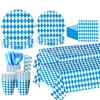 Decoración de Mesa Temática Clásica del Oktoberfest Traje Taza de Papel Desechable Plato de Papel Servilleta de Papel Mantel