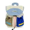 Mochila Dopamina para Caminhada, Mochila Fofa Color Block para Meninos e Meninas, Nova Bolsa Infantil Versátil e Leve para Viagem