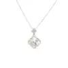 Collar Nuevo Estilo Chino de Plata de Ley S925 con Forma de Concha Plateada para Mujer Nácar Blanco Natural Ventana Hueca Tallada Nicho Cadena Exquisita para Clavícula