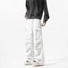Marca Americana de Moda Pantalones Casuales de Trabajo con Diseño Plisado de Paracaidista para Hombre Primavera y Otoño Nuevos Sueltos de Calle Pierna Ancha Largos