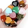 Cristal Rosa Amazon 20mm Corazón de Cristal Rosa Amatista Adorno Cristal Curativo Piedra Natural Gema Cristal Curativo