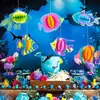 Decoraciones de Actividades de Temporada de Regreso a Clases con Temática Oceánica de Verano para Jardín de Infantes Adornos Colgantes de Cumpleaños Medusas Burbujas Banderines