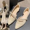 Zapatos de verano 2024 nuevos para mujer, boca poco profunda, de malla, infrarrojos, para uso diario, estilo hada, viento nocturno, antideslizantes, resistentes al desgaste, estilo pequeño fragante