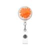 Resina Acrílica Transparente Gota de Cristal Margarida Patch Retrátil Giratório Clipe Jacaré Fácil de Puxar Fivela para ID