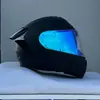 Casco Abierto de Motocicleta Ff Casco de Motocicleta de Media Temporada con Doble Lente Casco Integral de Motocicleta para Hombre y Mujer Vehículo Eléctrico