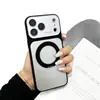 Adecuado para iPhone 18 Pro Max, funda de teléfono con soporte magnético plateado mate, funda protectora anti-caídas de cobertura total Apple 17