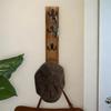 Perchero de madera para llaves, colgador de llaves de pared para entrada, perchero multicapa para chaquetas, percha rústica de madera
