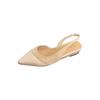 Sandalias de Punta Estilo Francés para Mujer, Zapatos Elegantes para Combinar con Vestidos, Zapatos de Hada, Nuevo Modelo Verano 2026, Planos Versátiles de Espalda Abierta