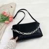 Bolso bandolera para mujer 2024 nueva moda axila bolso cuadrado pequeño para mujer textura plisada cadena bolso de hombro bolso mensajero