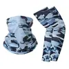 Makino Fox Conjunto de Mangas de Hielo para Ciclismo Camuflaje Bufanda Deportiva de Cuello Seda de Leche Multifuncional Pañuelo Mágico