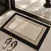 Tapete de Chão Absorvente para Banheiro, Estilo Vintage, Resistente à Sujeira Doméstica, Tapete para Pés Sem Lavagem, Tapete Antiderrapante Antiderrapante de Secagem Rápida Estilo Francês para Entrada de Vaso Sanitário