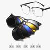 23 novos óculos de sol polarizados TR90 de metal com lentes magnéticas transfronteiriças com cinco clipes podem ser equipados com miopia atacado CT