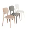 Silla nórdica de plástico engrosado, silla de comedor popular para el hogar, cómoda para estar sentado mucho tiempo, silla para maquillaje en casa, silla para juegos de ajedrez y cartas, silla de diseño simple
