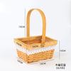 Palha segurando balde flor embalagem floral floral cesta flor arranjo de flores diy rattan bambu flor caixa cesta tecida atacado